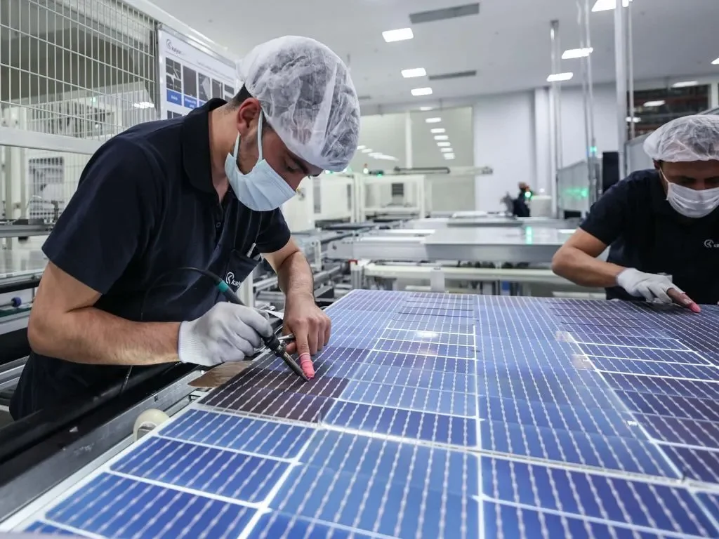 manufacturing solar panels