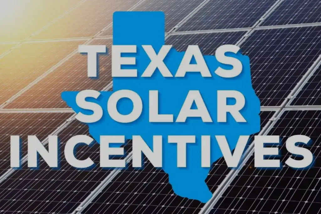 Texas state logo on a solar panel.