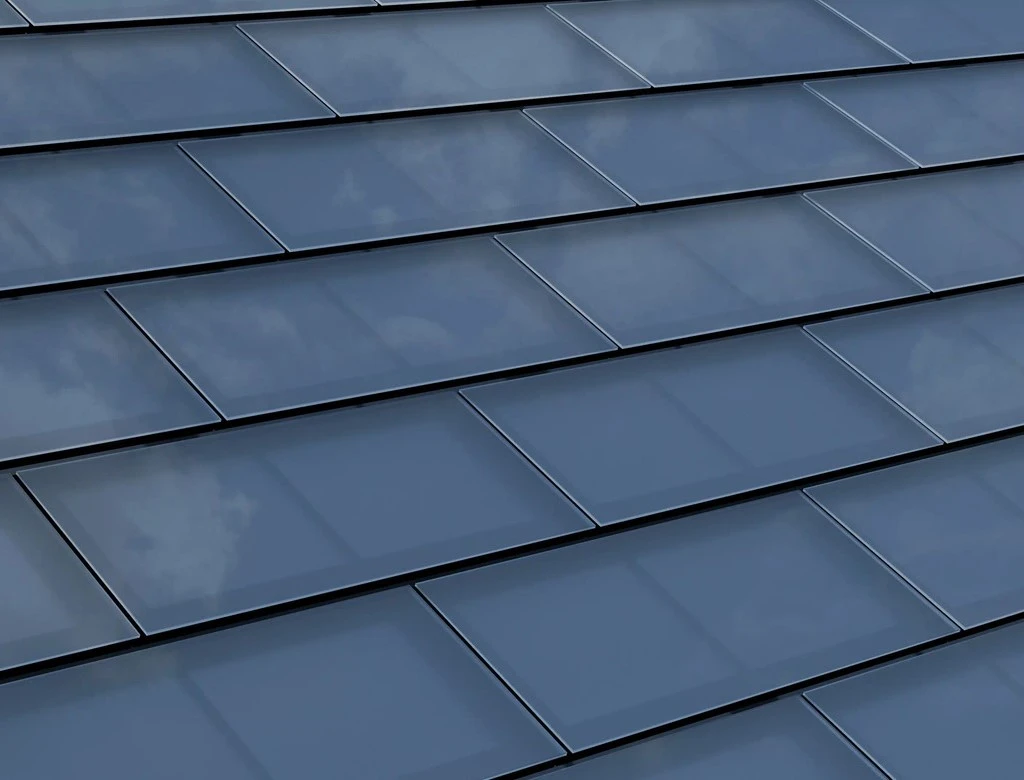 A closer look at the solar shingles.